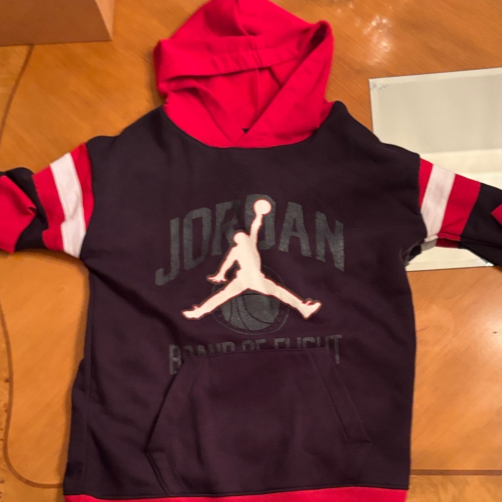 Jordan Kids' Red and Black Flight Hoodie